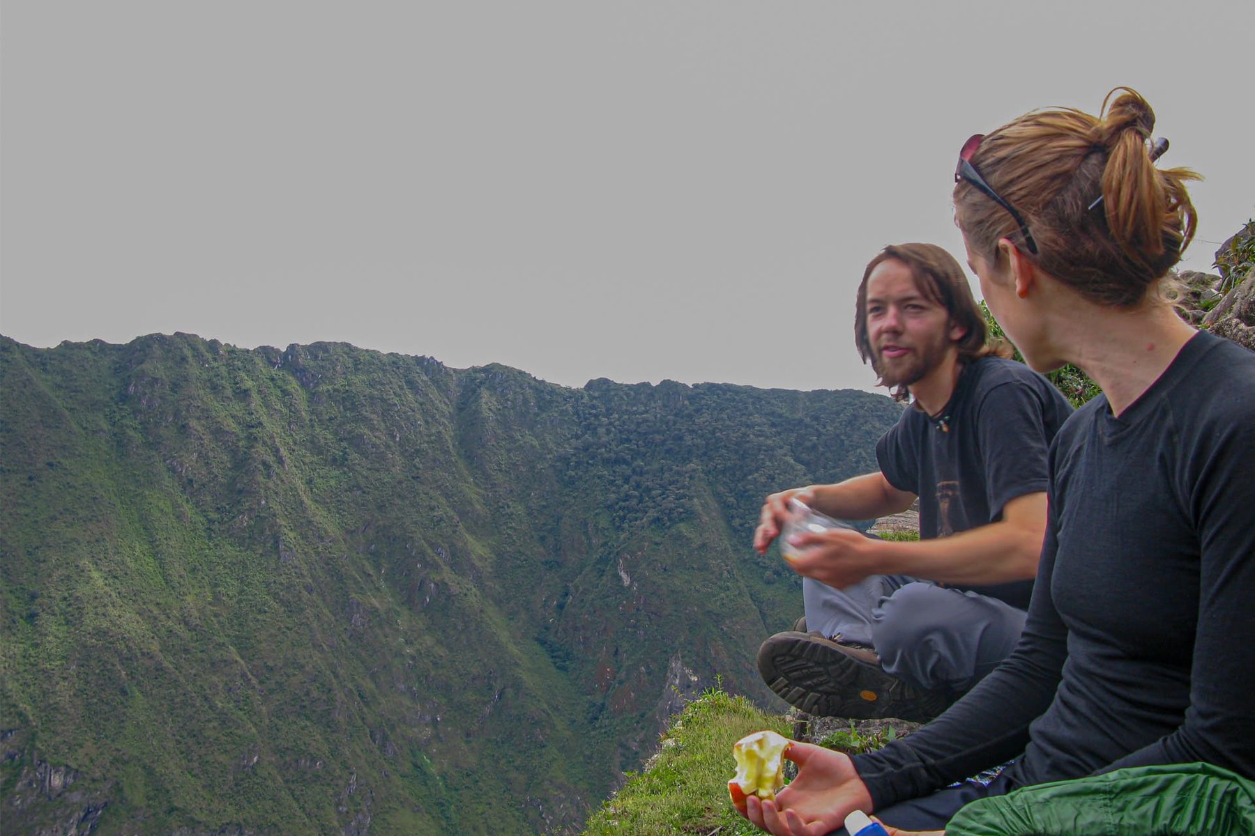 Resting in the top of the Mountain along the Inca Trail